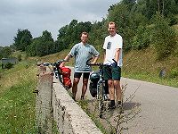 Krzysiek i Arek na rowerowej wycieczce po Orawie